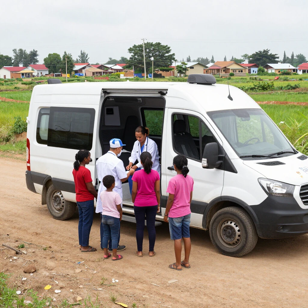 Mobile health clinic serving a rural underserved community