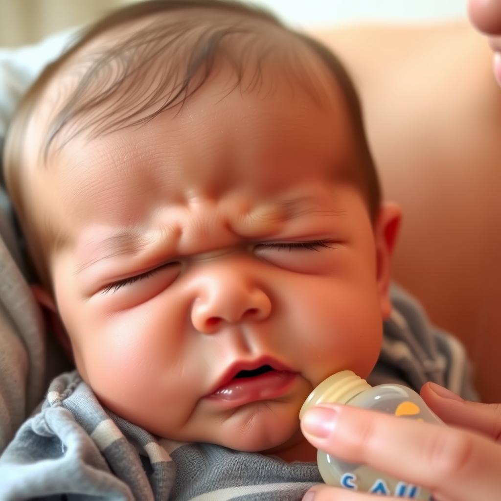 Infant experiencing discomfort due to Chronic FPIES.