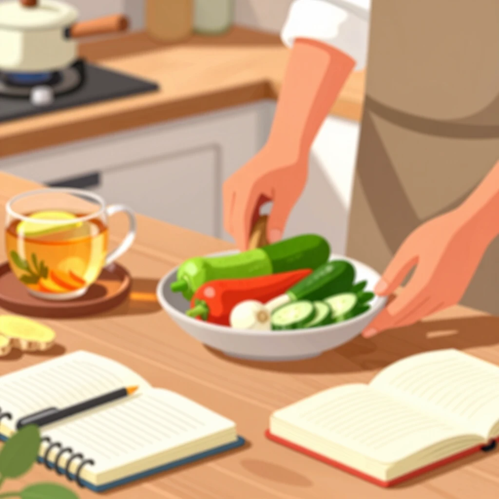 Preparing a gentle meal to manage chronic vomiting