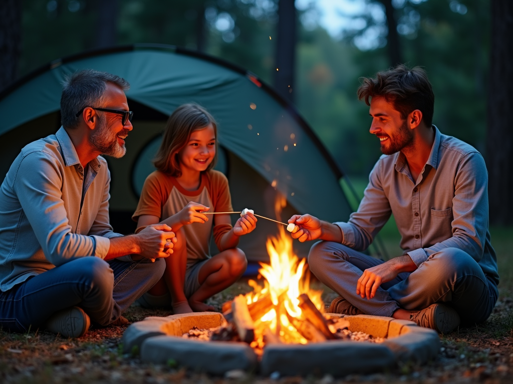 Family camping trip.