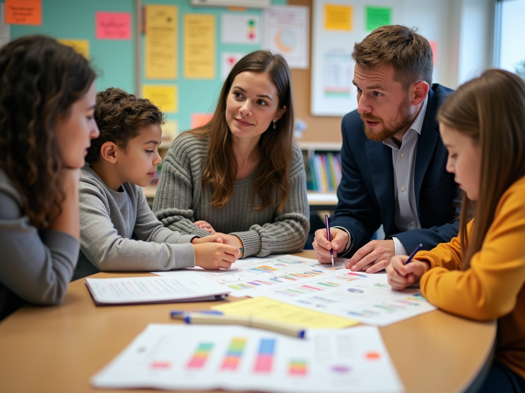 School team meeting on student progress